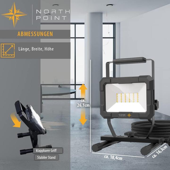Actual product image Northpoint LED Baustrahler mit Gestell (2400 lm)