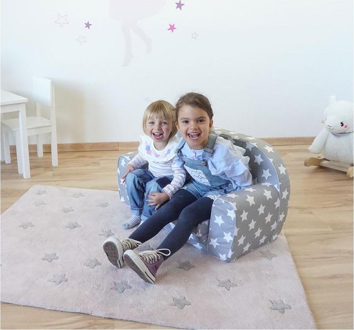 Immagine prodotto Knorrtoys Kindersofa - "Grey white stars" (Divano per bambini)