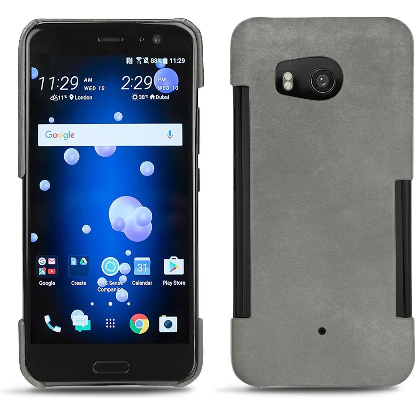 Noreve Lederschutzhülle (HTC U11), Smartphone Hülle, Grau