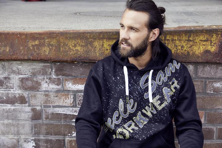 Produktbild Uncle Sam Sweatshirt, Farbe schwarz/grau, Gr.M (M)