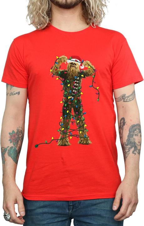 Produktbild Star Wars Chewbacca Christmas Lights TShirt (3XL)