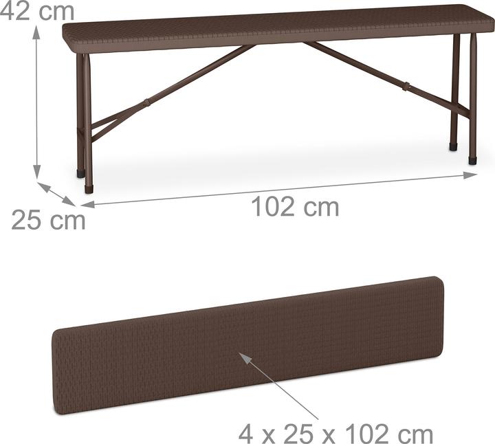 Produktbild Relaxdays 3-tlg. Bierzeltgarnitur (120 cm)