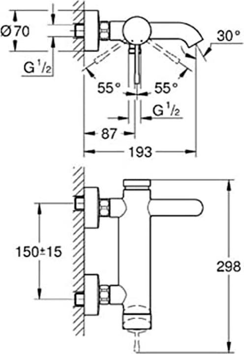 Produktbild Grohe Essence Einhand-Wannenbatterie