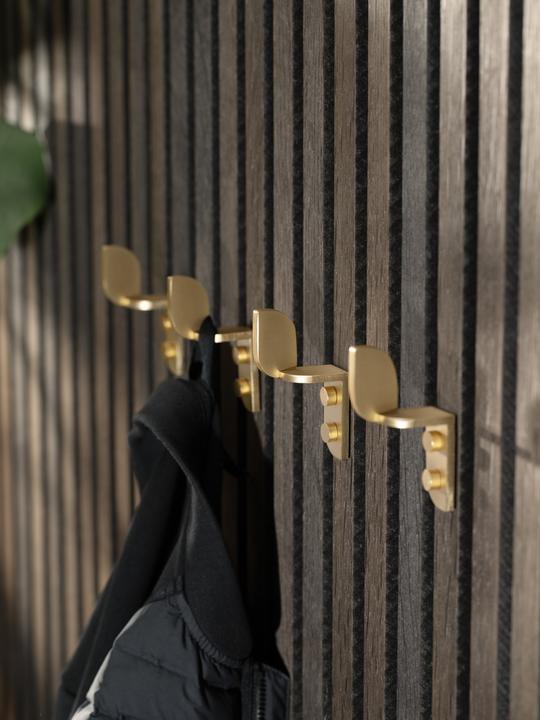Actual product image ChiCura Tabula wall hooks brass (2 pcs.)
