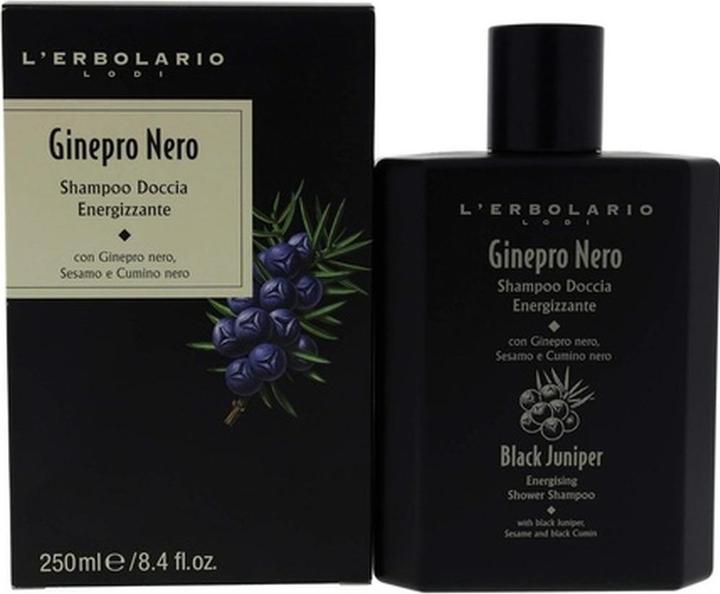 L'erbolario Black Juniper Energizing Shower Shampoo 250ml (250 ml, Flüssiges Shampoo)