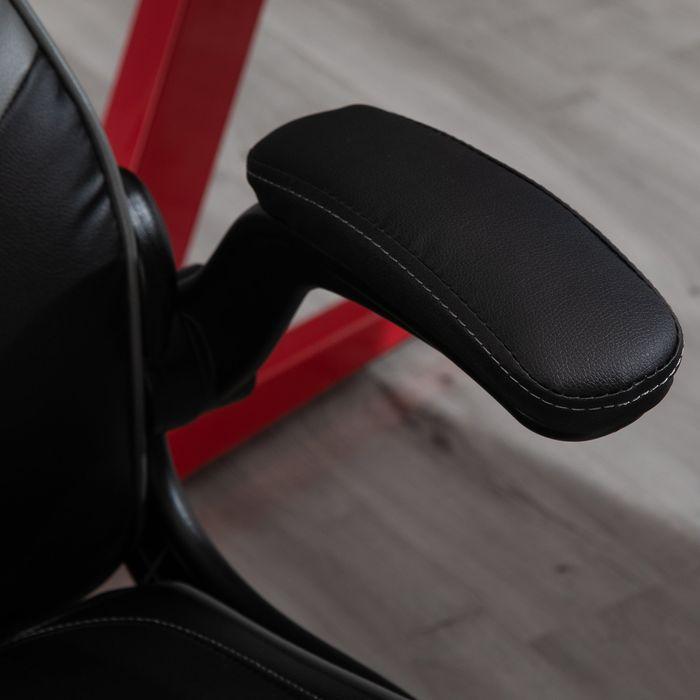 Produktbild Swisshandel24 Gamingstuhl mit Wippenfunktion ergonomisch Schwarz+Grau