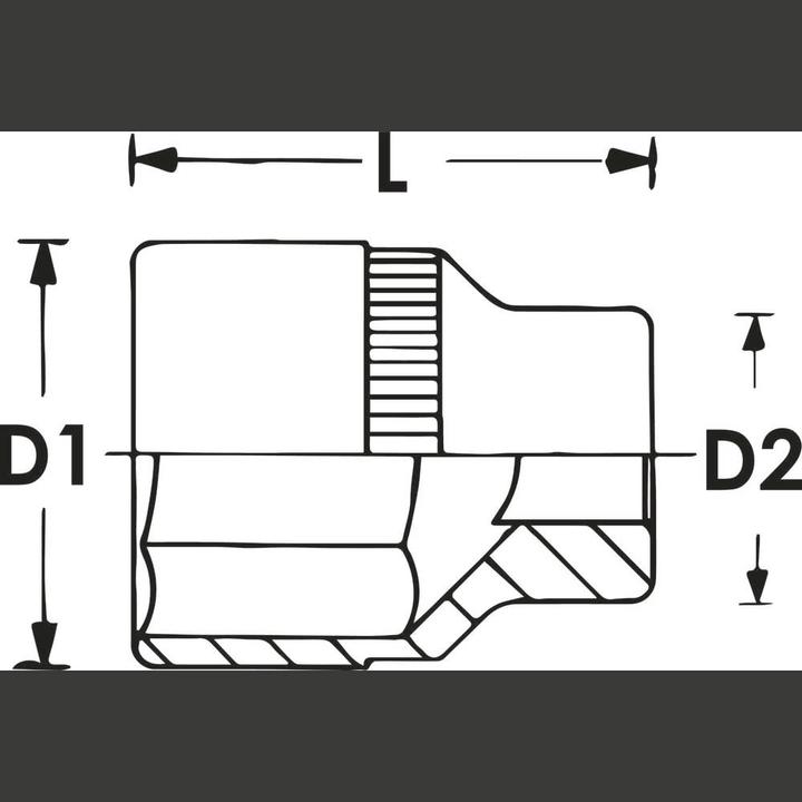 Actual product image Vigor SOCKET SPANNER INSERT 3/4" 23 MM (23 mm)