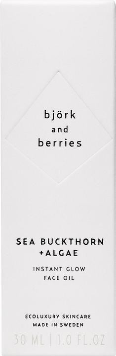 Produktbild Björk & Berries Instant Glow Face Oil Sea Buckthorn + Algae (30 ml)