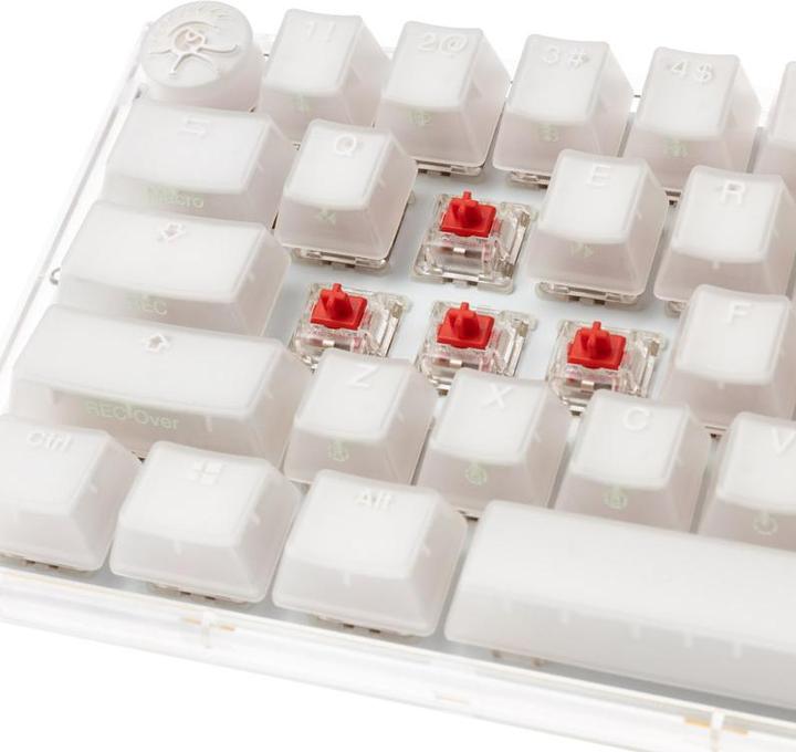 Actual product image Ducky One 3 Aura White SF Gaming Keyboard, RGB LED - MX-Red (US) (US, Cable)