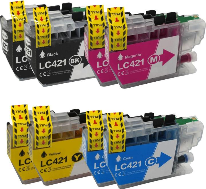Image du produit Hermex Cartouche d'encre compatible pour Brother DCP-J1050DW (M, C, Y, CF)