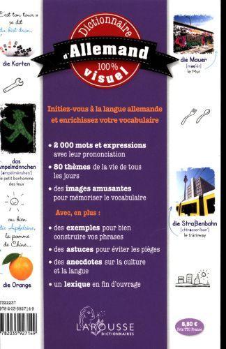 Produktbild Dictionnaire d'allemand: 100 pour 100 visuel (Collectif, Französisch)