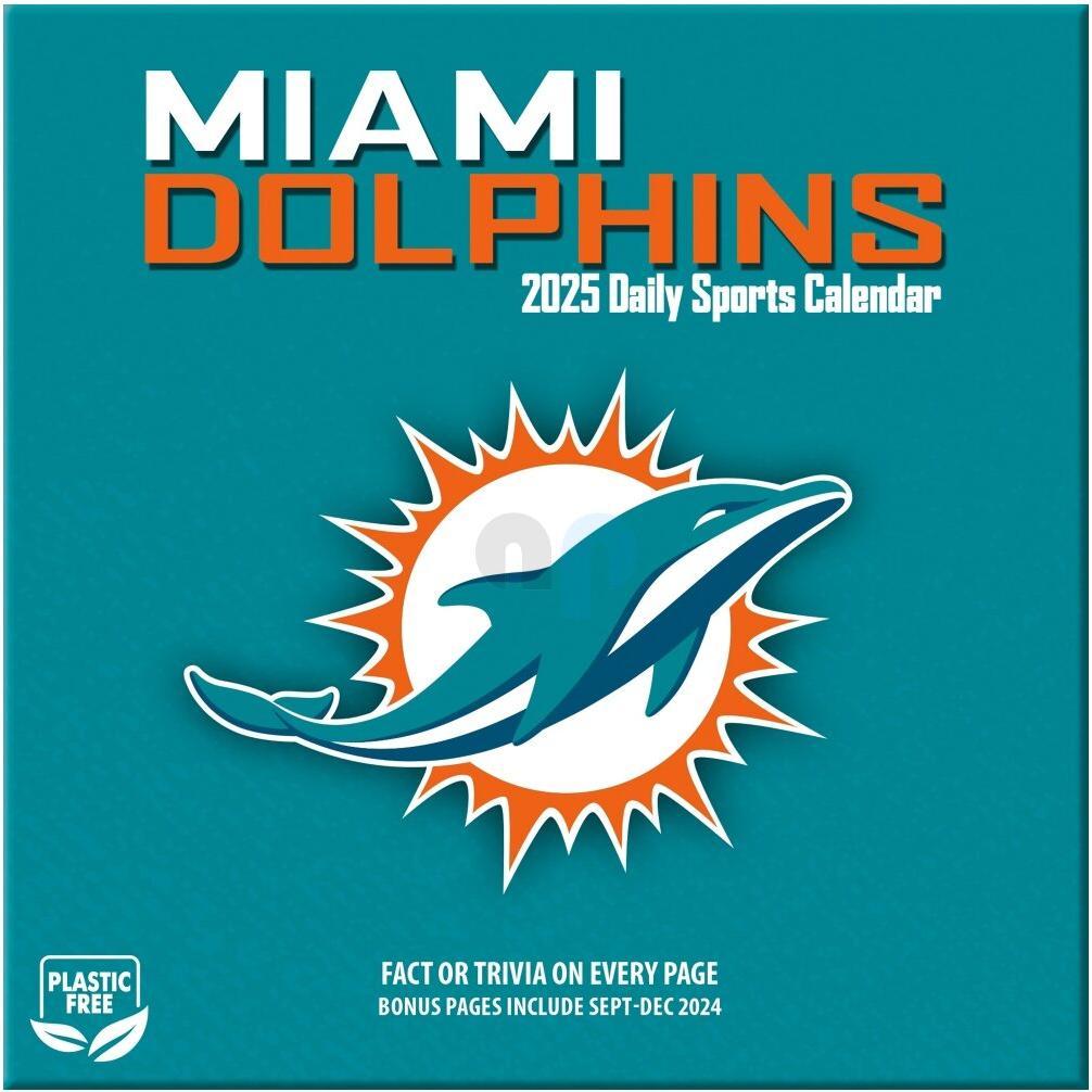 Turner, Kalender, NFL - Miami Dolphins - Boxkalender 2025 (Spanisch, Italienisch, Englisch, Deutsch, Französisch)