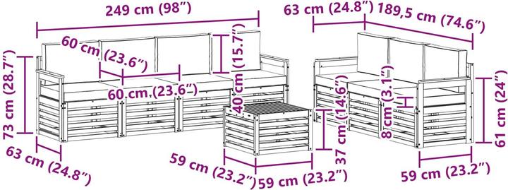 Produktbild vidaXL Outdoor-Sofa