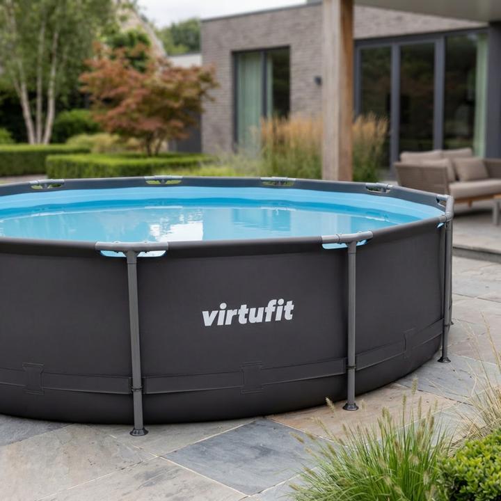 Produktbild Virtufit Pool - Rund - Ø244 x 76 cm - Anthrazit (244 x 76 cm)