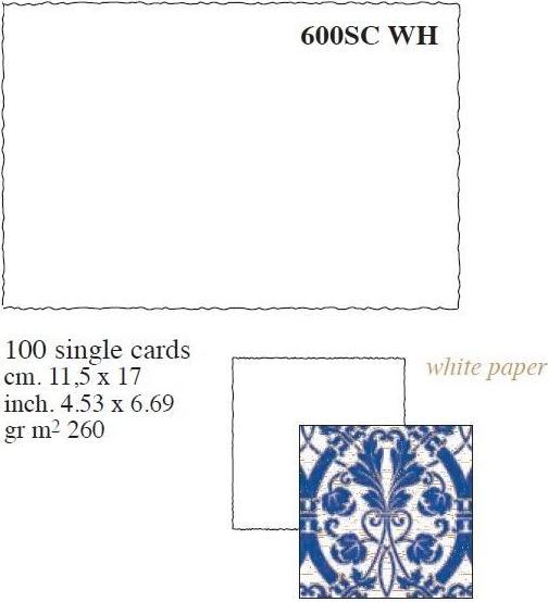Rossi Schachtel mit 100 Blatt 11,5 x 17 cm 600SC WH (100 pcs.)