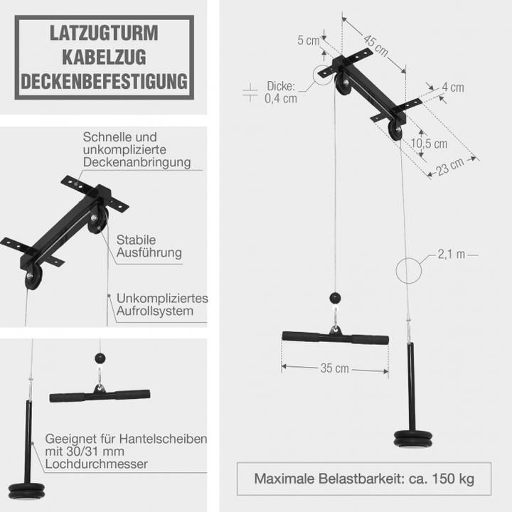 Produktbild Gorilla Sports Latzug zur Deckenbefestigung