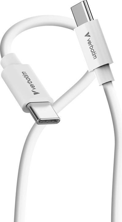 Produktbild Verbatim Kable Sync & Charge USC-C do C essentials 3 m 100W biały 32409 (3 m, USB 2.0, 100 W)