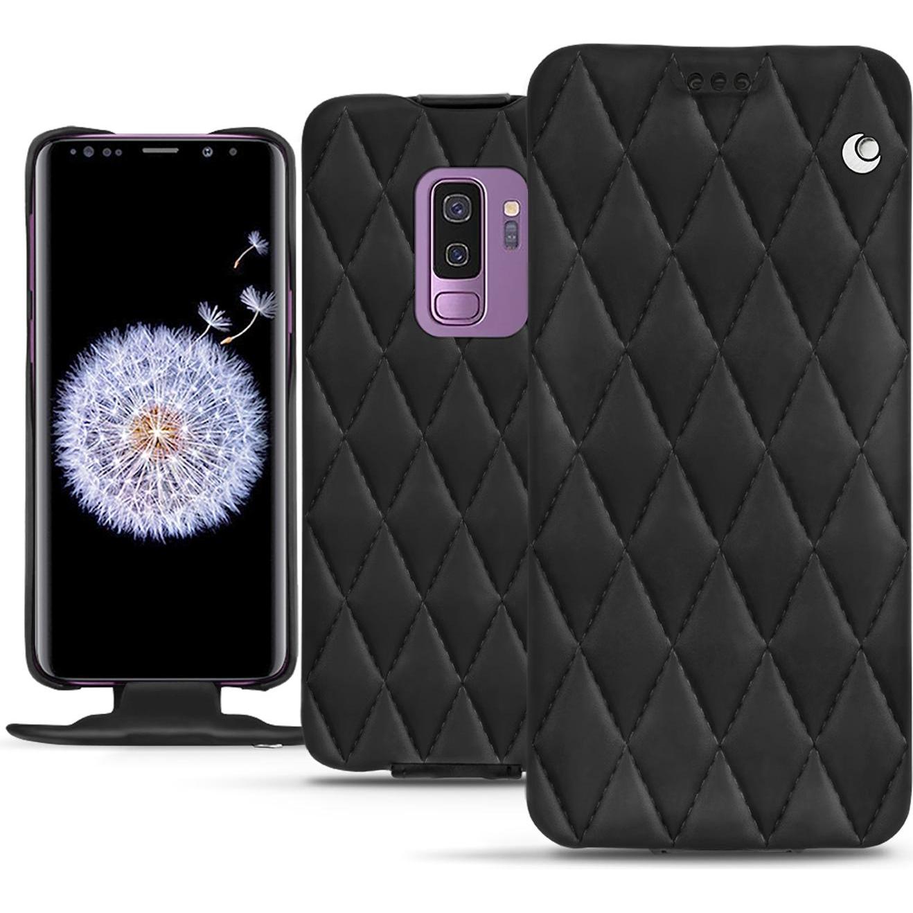 Noreve Lederschutzhülle vertikal (Samsung Galaxy S9+), Smartphone Hülle, Schwarz