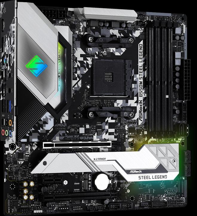 Actual product image AsRock B550M Steel Legend (AM4, AMD B550, mATX)