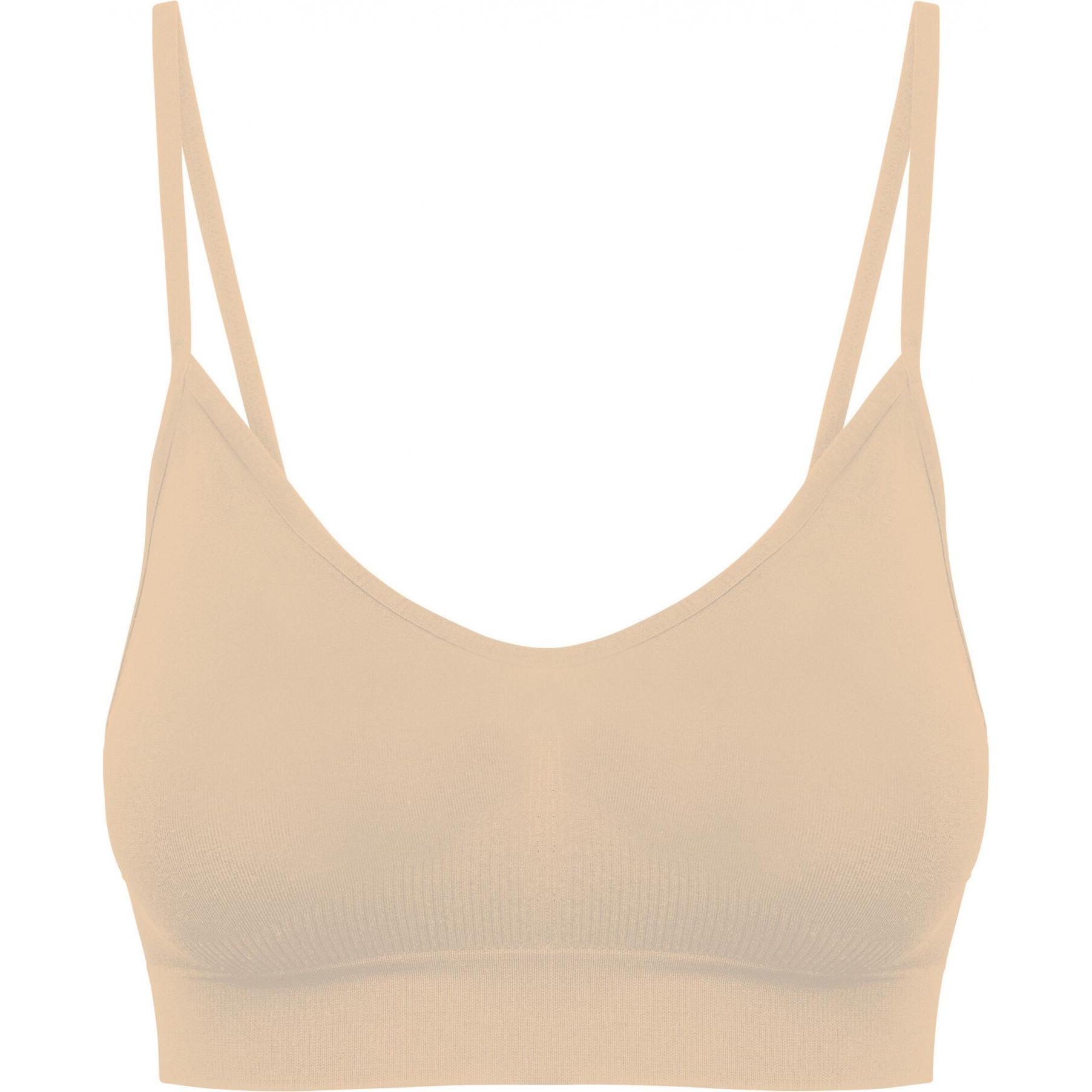 Kariban, Sport-BH, Nahtloser Sport-BH, Damen (M), Beige, M