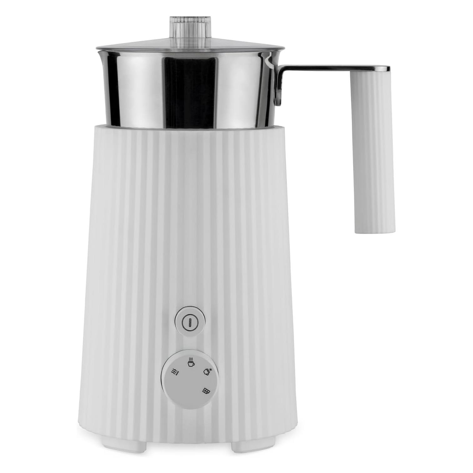 Alessi Plissé Milchaufschäumer, Melkopschuimer, Wit