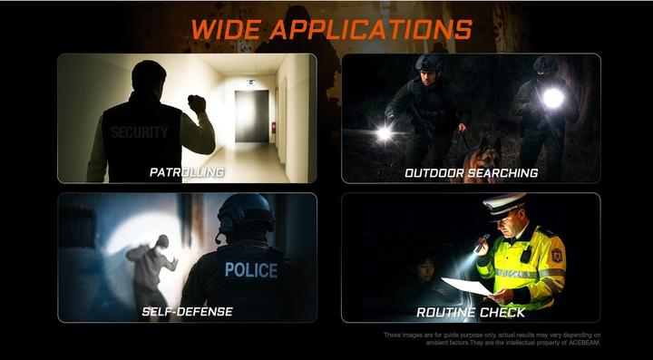 Produktbild AceBeam Taktische LED-Taschenlampe T37, 4'000 Lumen (inkl. Akku) (14.52 cm, 4000 lm)