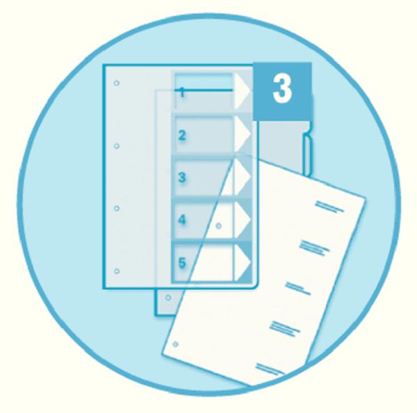 Actual product image Esselte Spacer A4 1/6 MAXI with printing option (100212)