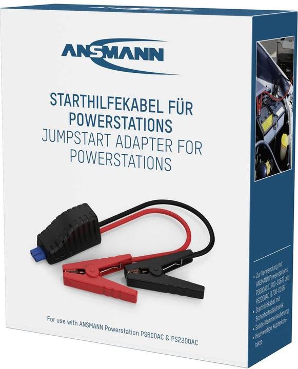 Produktbild Ansmann Powerstation Jumpstart Adapter PS600AC PS2200AC Starthilfekabel 8.37 mm²