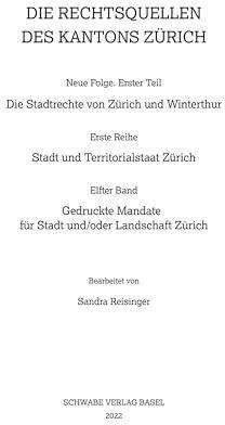 Immagine prodotto Gedruckte Mandate für Stadt und/oder Landschaft Zürich (Tedesco, Sandra Reisinger, 2022)