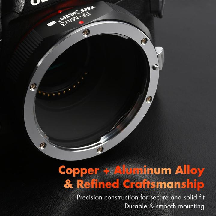 Produktbild K&F Concept M12125 High Precision Lens Adapter Mount, EOS-M4/3 PRO
