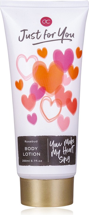 Actual product image Accentra Body lotion JUST FOR YOU in tube, 200ml, fragrance: Rosebud, colour: pink/pink/black, PU 6/24