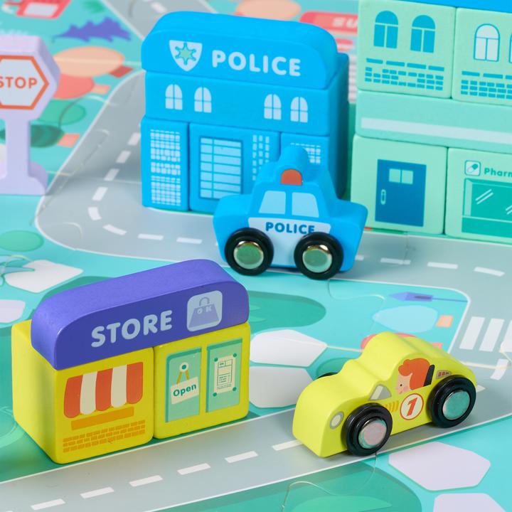 Actual product image Relaxdays Wooden block set