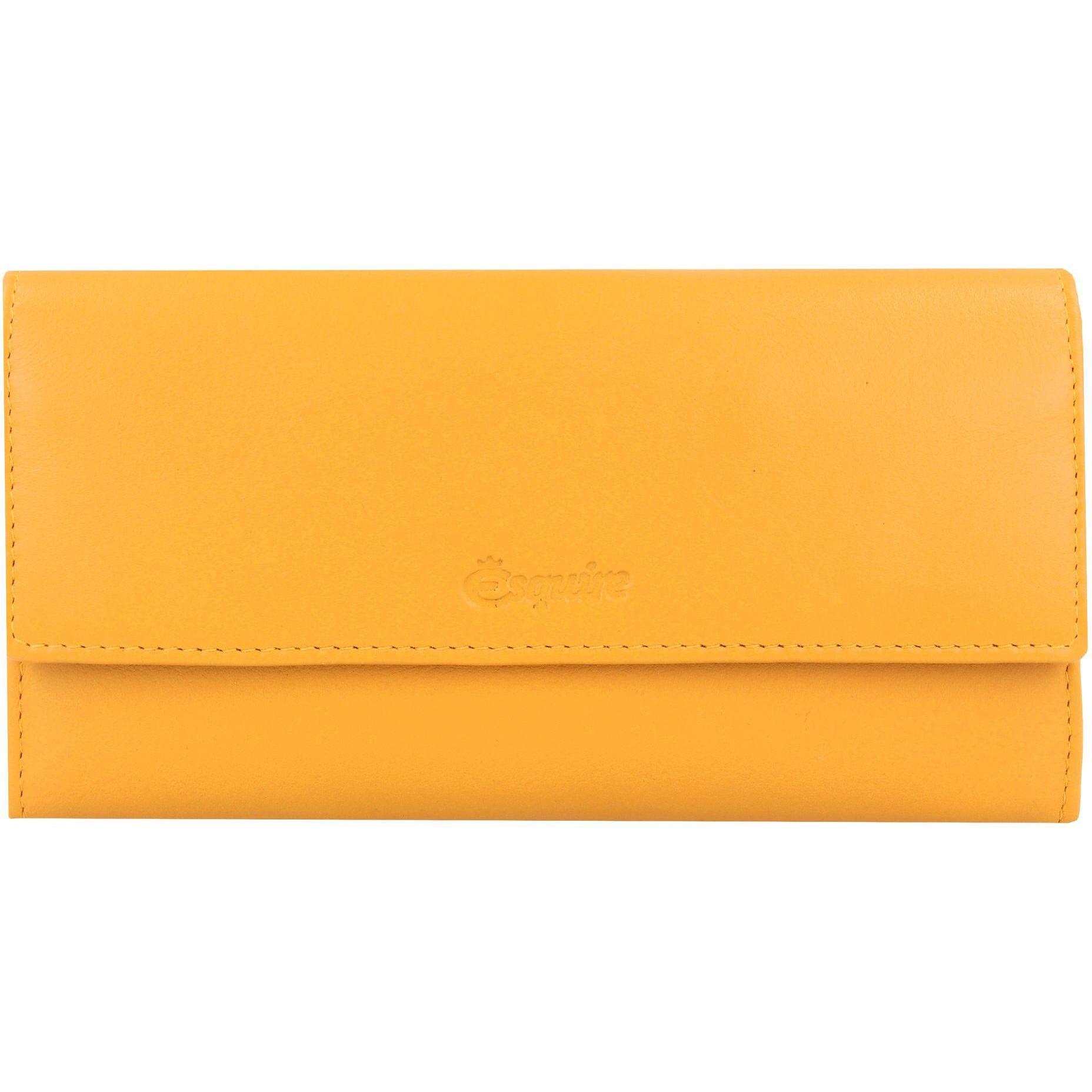 Esquire, Damen, Portemonnaie, Peru Geldbörse RFID Leder 18,5 cm, Orange
