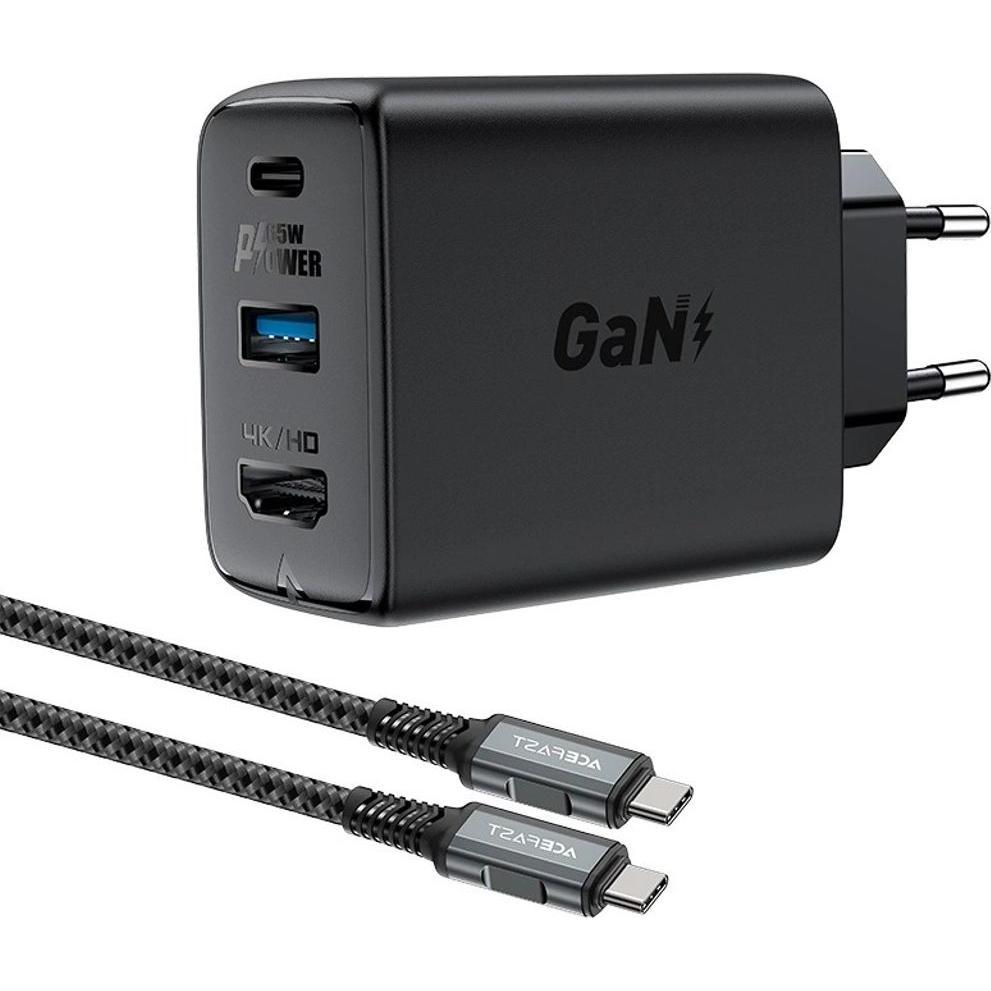 Acefast A17 (65 W), USB Ladegerät, Schwarz