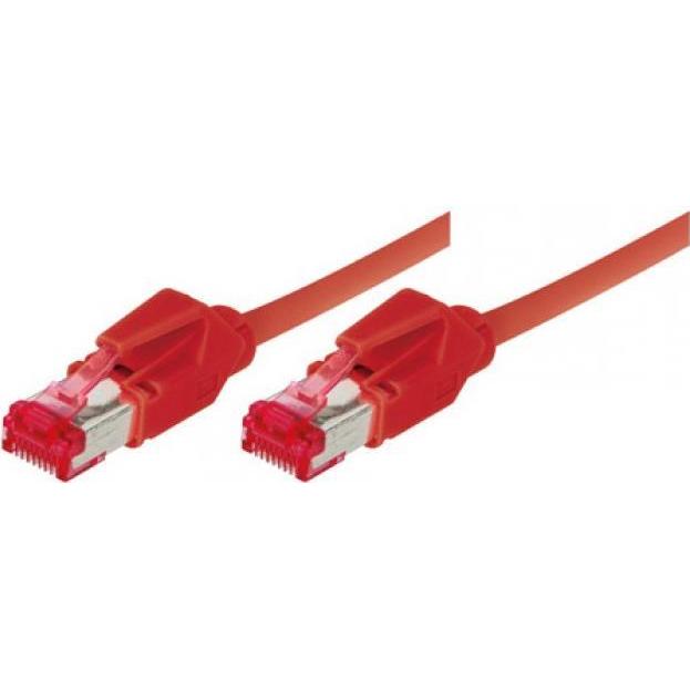 Tecline Industrie-Patchkabel S/FTP, PiMF, CAT.6A EIA/TIA, Class EA, rot, 25,0 m Ölbeständiges Spezialkabel f (PiMF, SFTP...