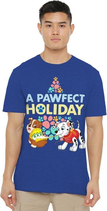 Immagine prodotto Paw Patrol A Pawfect Holiday Maglietta Natale Rubble e Marshall Adulto Unisex (M)
