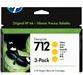 Produktbild HP 712 3er Pack (Y)