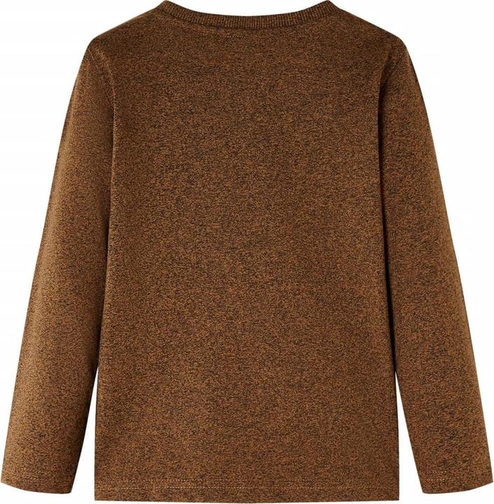 Produktbild vidaXL Kinder-Langarmshirt Cognac Melange 128,Material: 50 (128)
