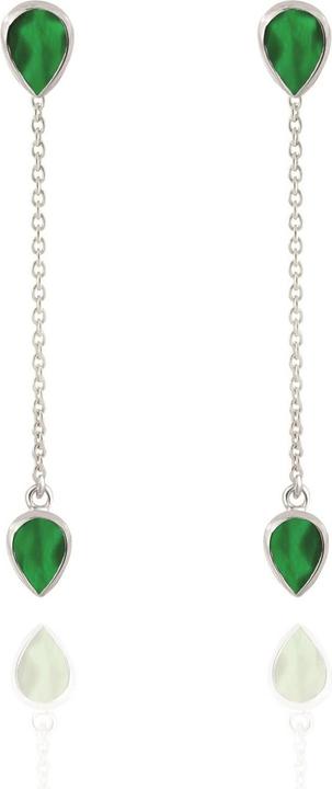 Image du produit Beneto Exclusif - Charmantes boucles d'oreilles longues en argent avec agates ACHAGUP2719