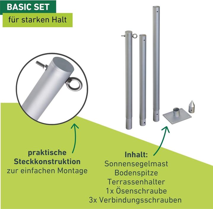 Image du produit Windhager Mât pour voile solaire