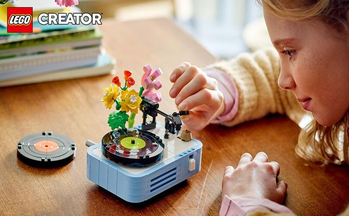 Produktbild LEGO Plattenspieler mit Blumen