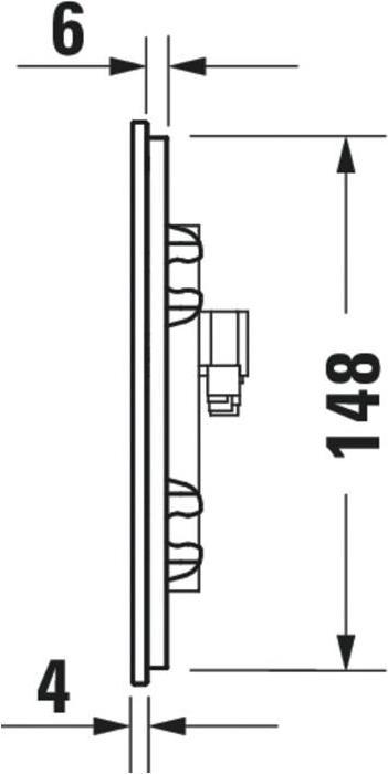 Produktbild Duravit Betätigungsplatte DURASYSTEM A2 229,8x157mm berührungsl für WC Glas weiss