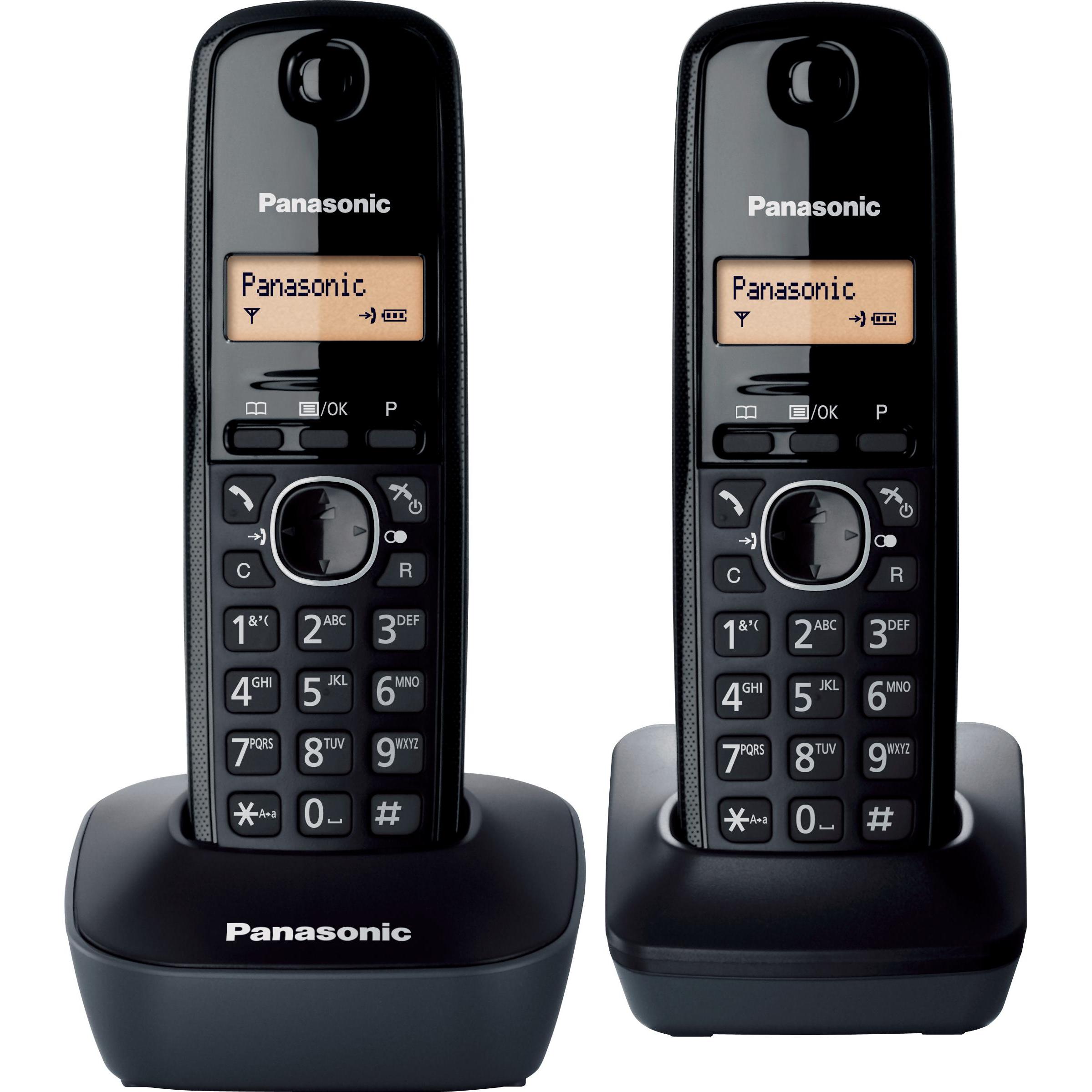 Panasonic KX-TG1612, Telefon, Schwarz