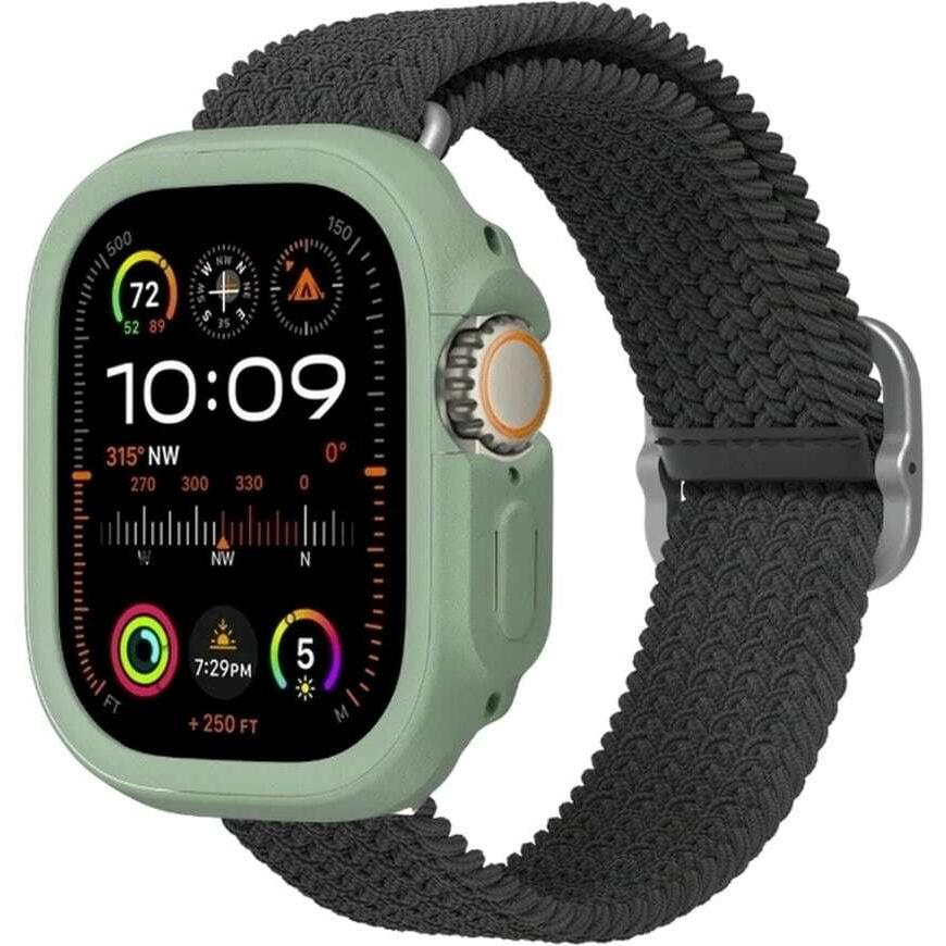 RhinoShield Displayschutz Bumper Case Series 10 Sage Green, Accessori per smartwatch, Verde