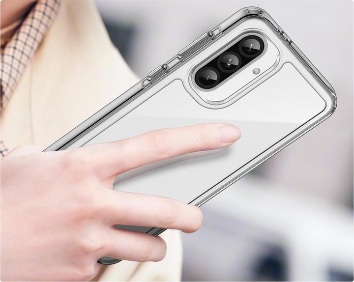 Actual product image Hurtel Outer Space case for Samsung Galaxy A56 Cover with flexible frame - Transparent (Samsung Galaxy A56)