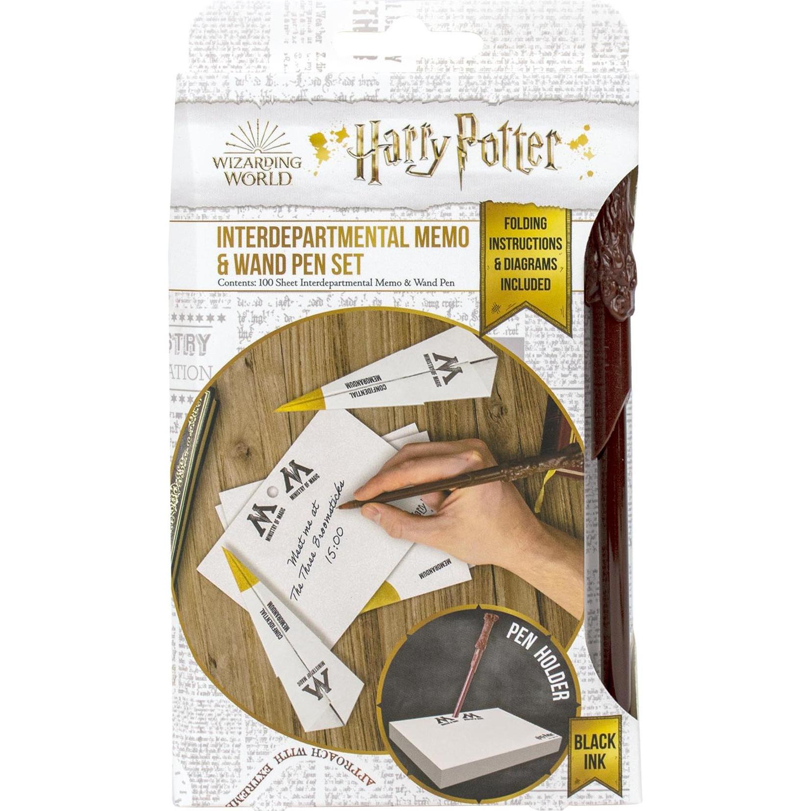 Blue Sky, Heft + Block, Harry Potter - Ensemble de mémos et stylo-bille en forme de baguette du Ministère de la Magie (A...