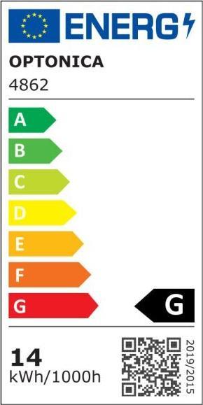 Energie-Label Optonica 60SMD/m 14,4W/m 24V LED Streifen 5050 RGB Wasserdicht 5m Rolle (RGB, 500 cm, Indoor)