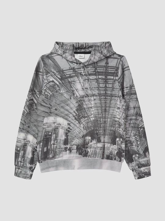 Produktbild s.Oliver Sweatshirt Hoodie mit All-over-Print (134, 140)