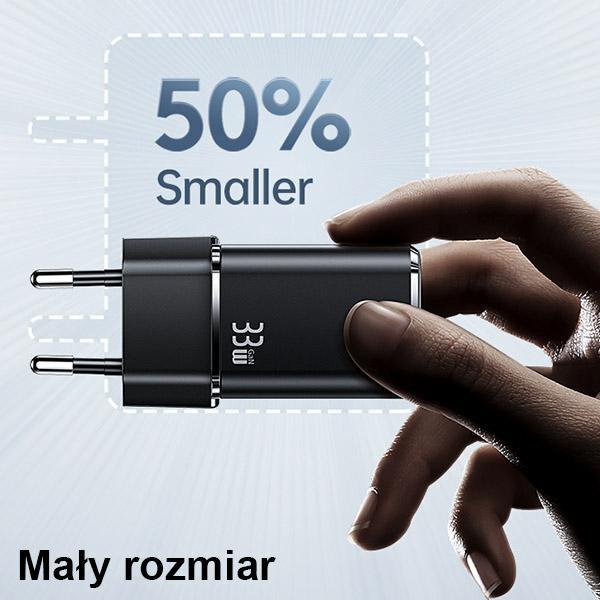 Actual product image Usams Dual Ports GaN Mini Fast Charger (33 W)