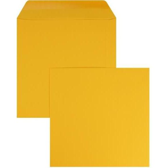 Blanke, Briefumschlag, Briefumschläge 190x190mm 120g/qm gummiert VE=100 Stück zartorange (100 x)